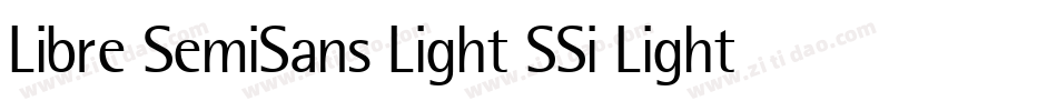 Libre SemiSans Light SSi Light字体转换